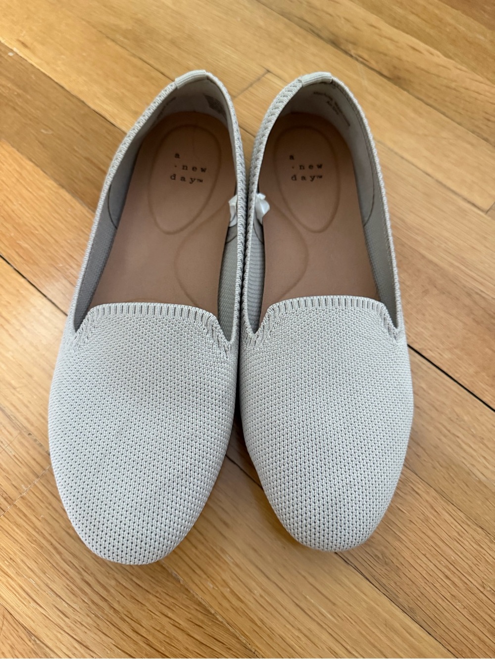a new day Knit Slip-On Loafers in Light Beige